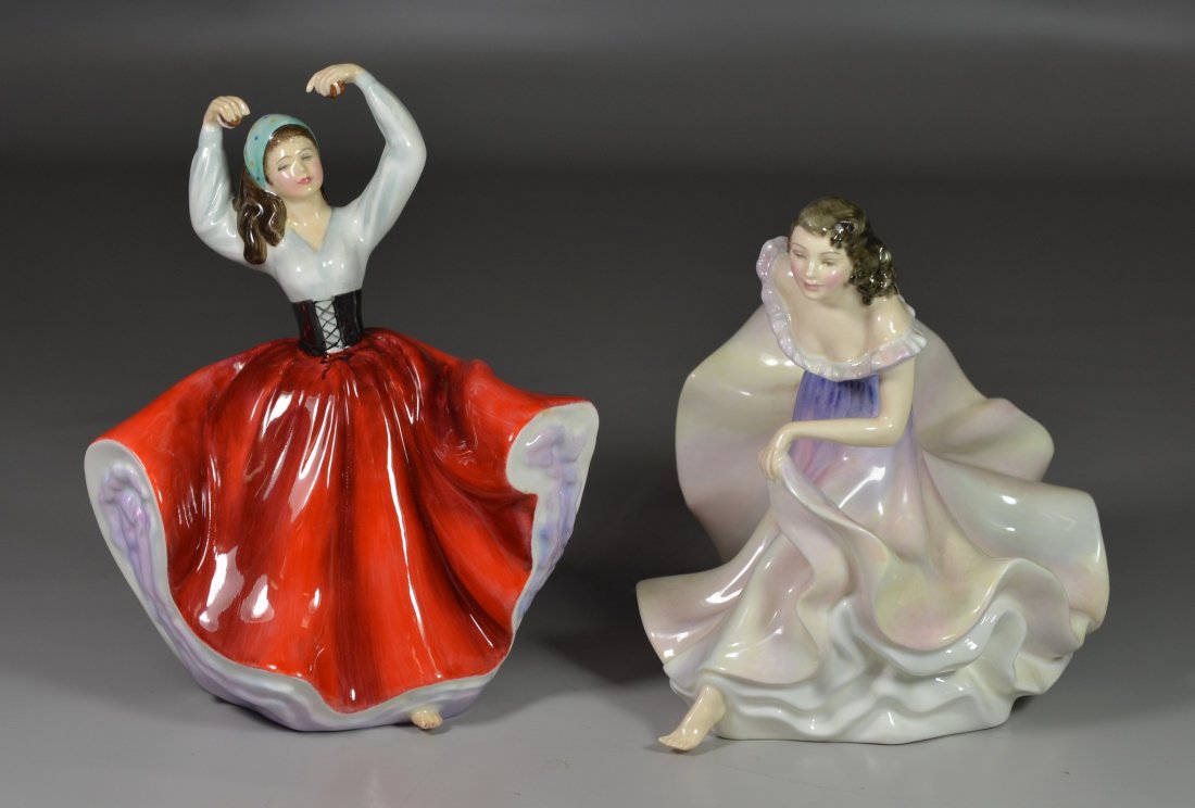 (2) Royal Doulton bone china figurines, A Gypsy Dance