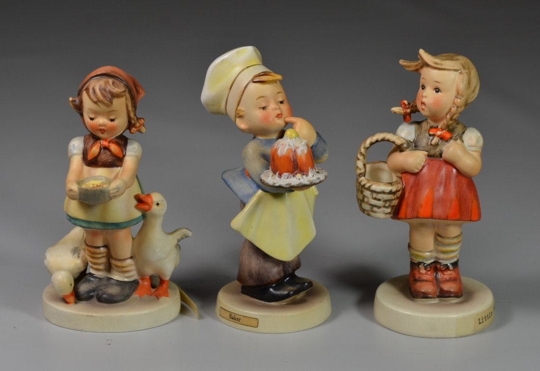(3) Goebel Hummel Figurines, Baker 128 (West Germany), (1 of 2)