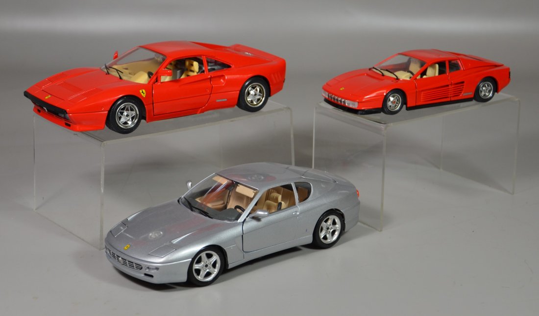 (3) Burago Scale Model Ferrari cars, 1984 GTO 1/18 (1 of 1)