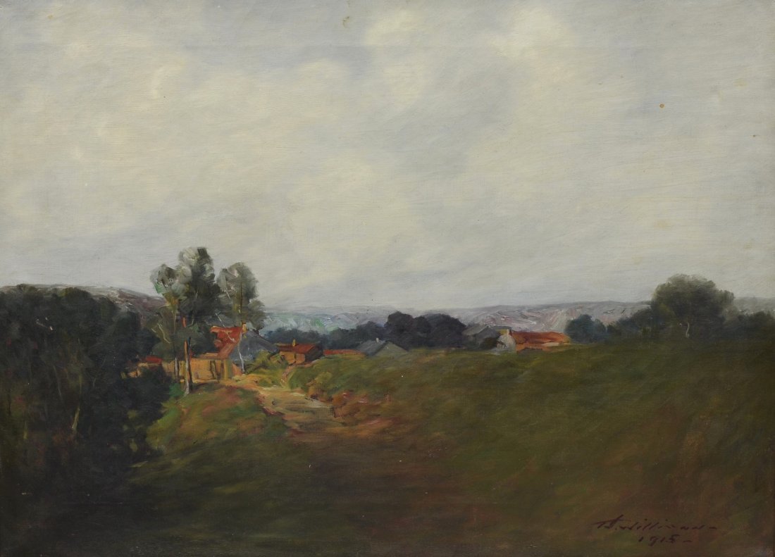 Thomas Jefferson Willison (American, 1864-1940), oil on (1 of 4)