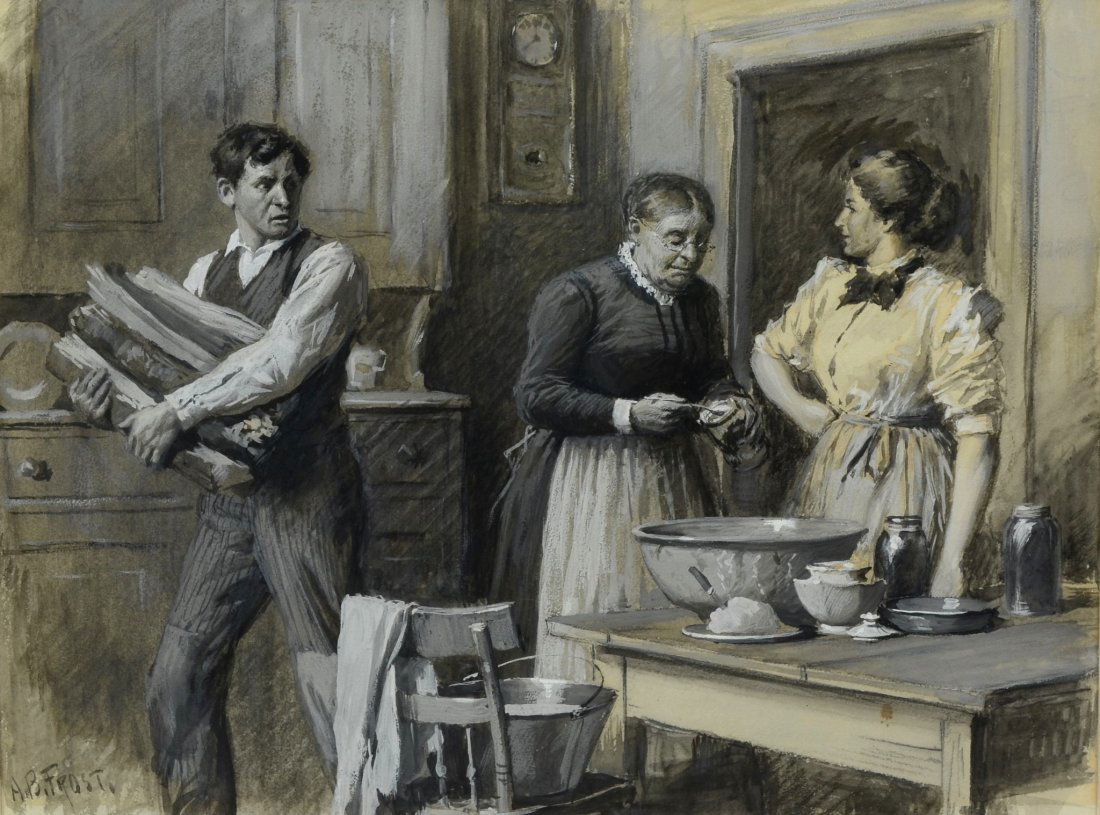 Arthur Burdett Frost (American, 1851-1928), watercolor (1 of 3)