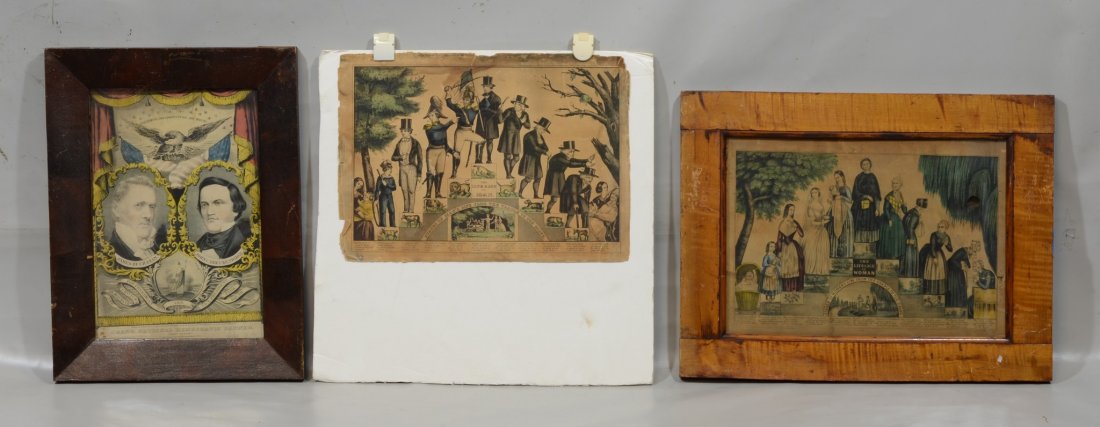 (3) Currier & Ives Prints: "Stages of a Woman's Life (1 of 1)