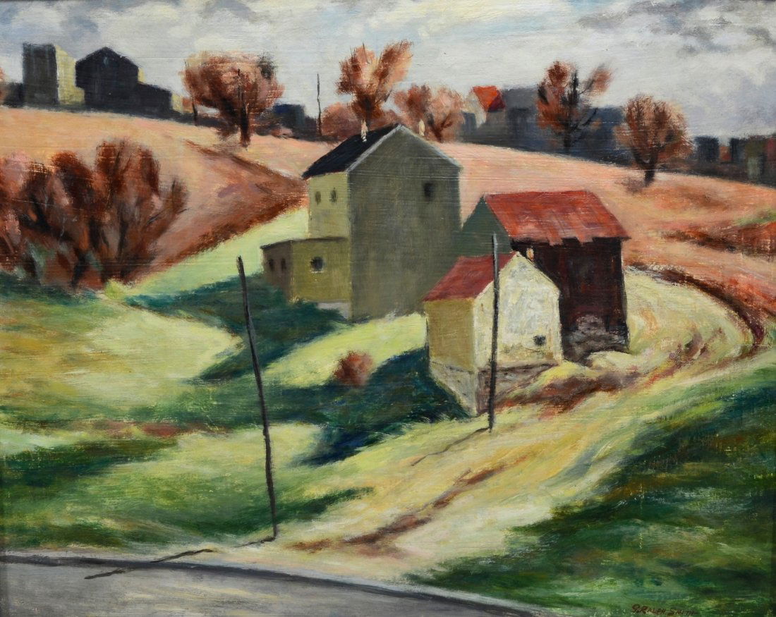 G Ralph Smith (American, PA, 1907-2007), oil on board, (1 of 2)