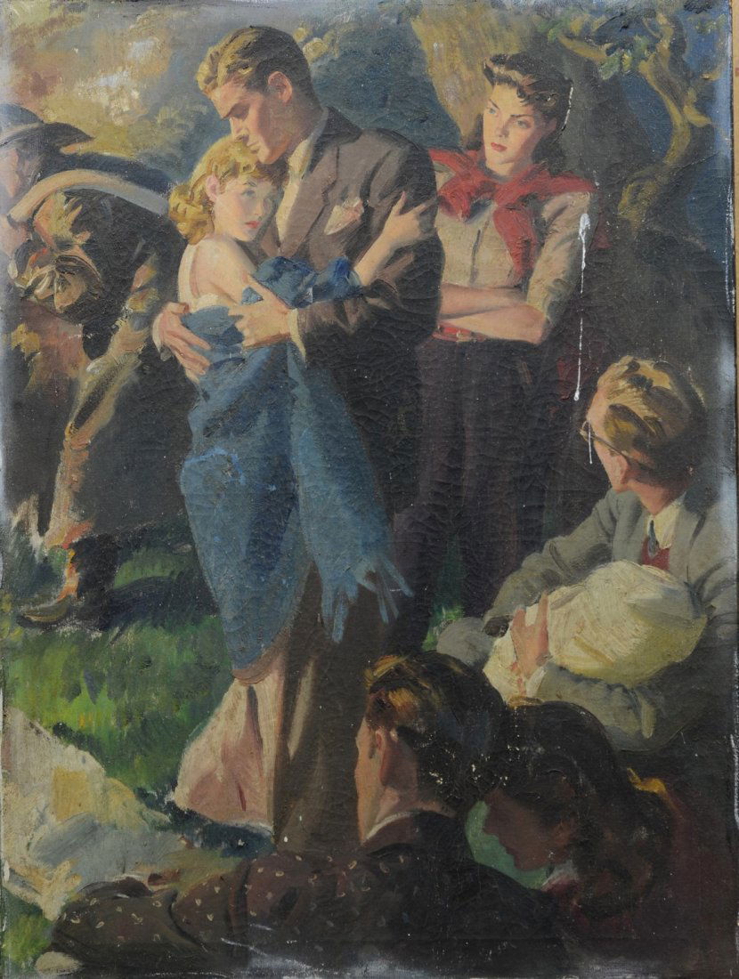 Pruett A Carter  (American, 1891-1955), oil on canvas, (1 of 3)