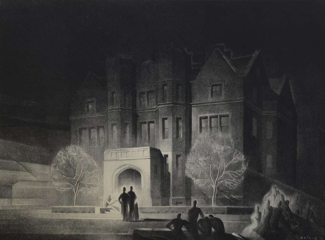 John Stewart Detlie (American, 1908-2005), lithograph, (1 of 3)