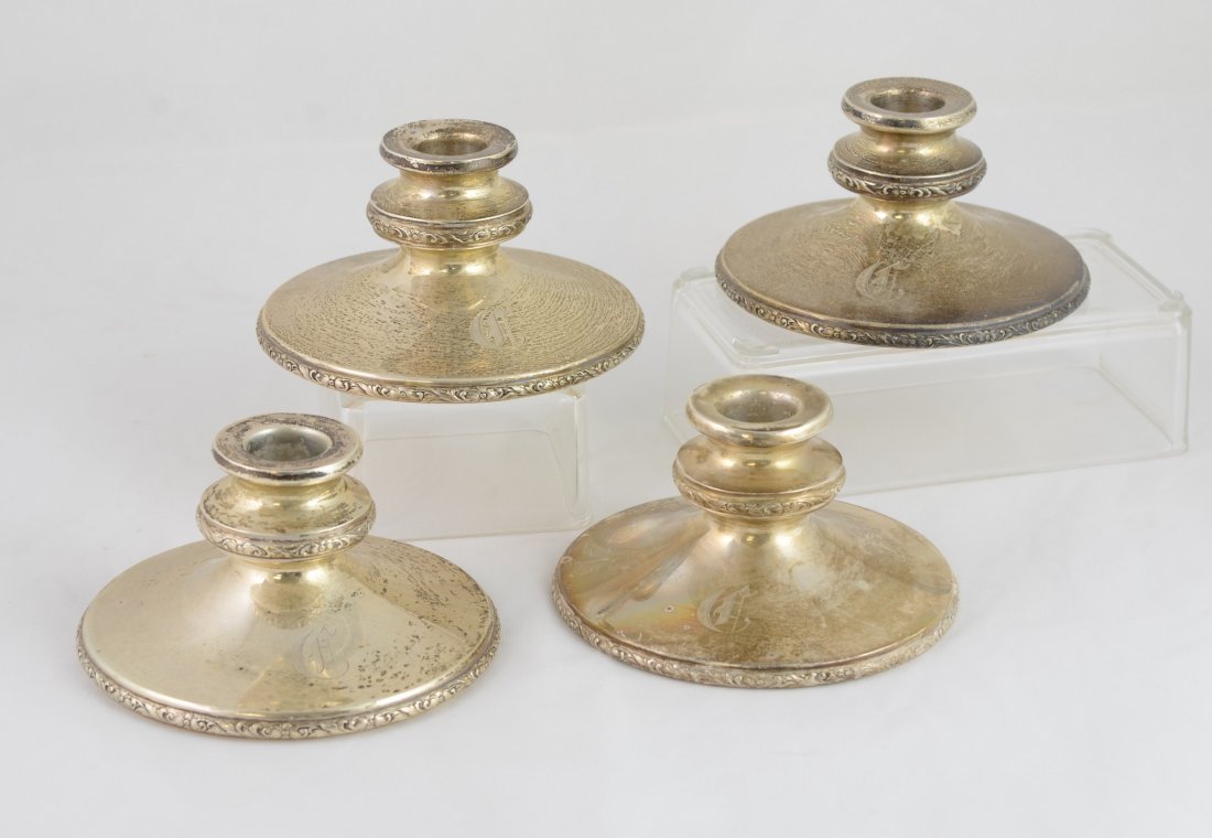 (4) International weighted sterling silver candleholder (1 of 2)