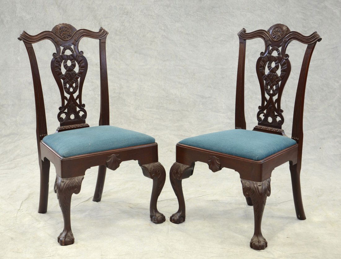 Pair of carved mahogany replica Philadelphia (1 of 5)