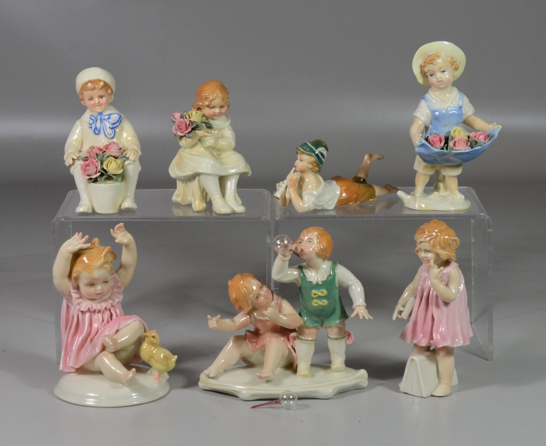 (7) Karl Ens German porcelain children figurines, (1 of 1)