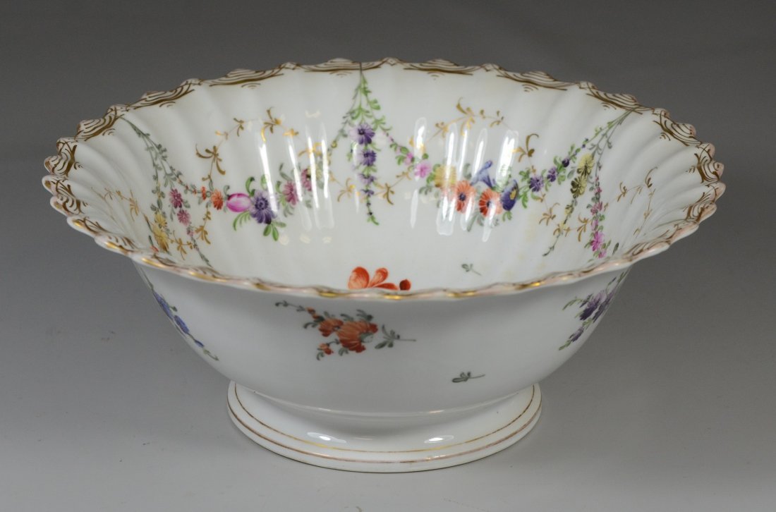 Continental Dresden style centerpiece bowl with floral (1 of 3)