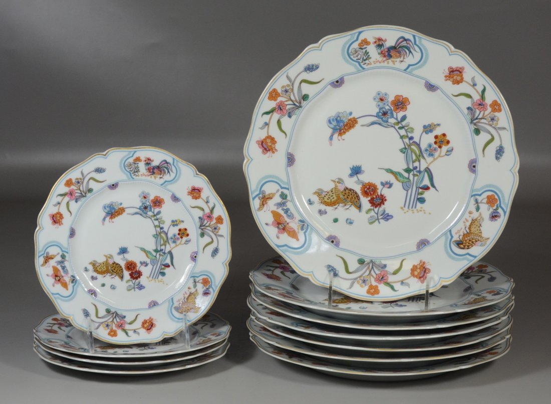 11 pieces of Havliand Limoges "Golden Quail" china to (1 of 2)