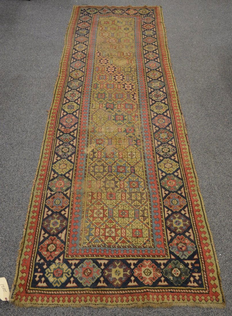3'6" x 11" Caucasian runner, worn (1 of 2)