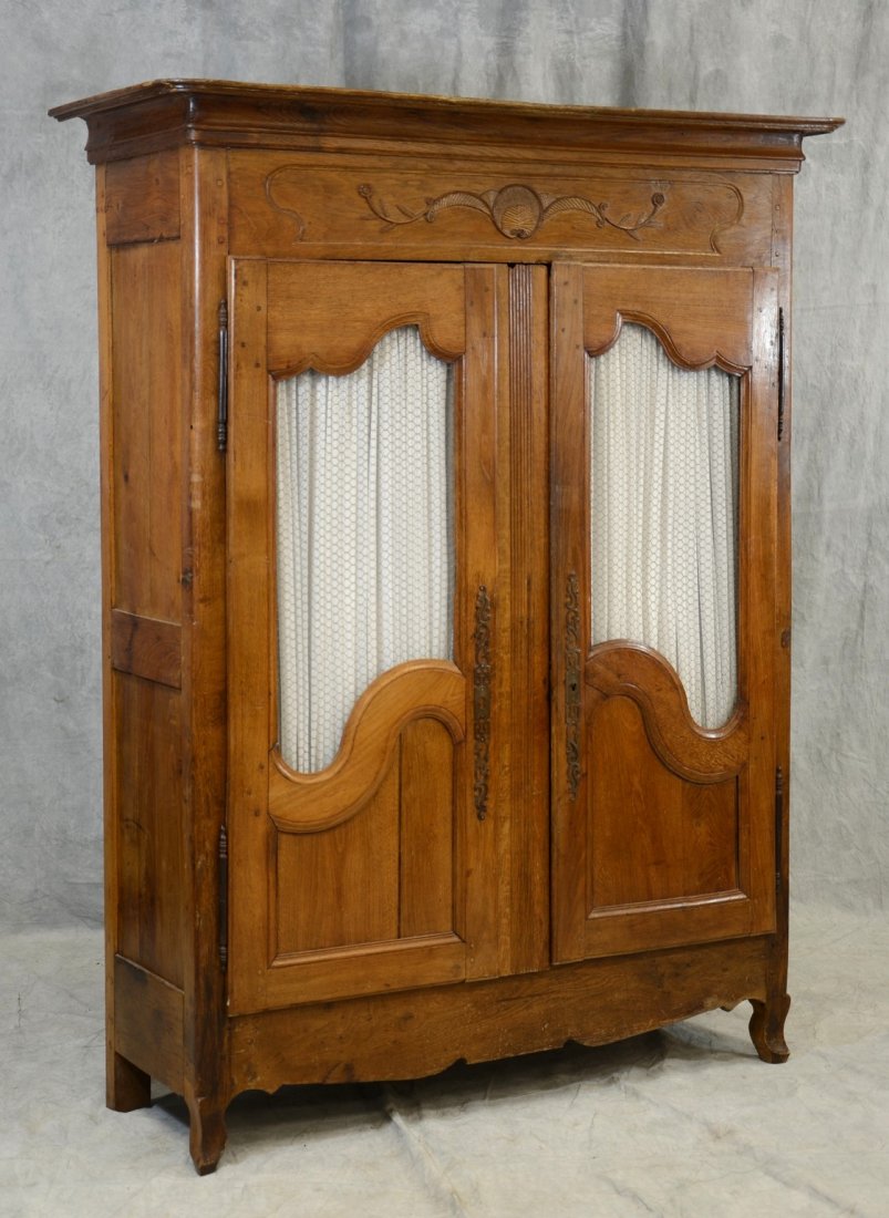 Oak French Provincial two door armoire, each door (1 of 2)