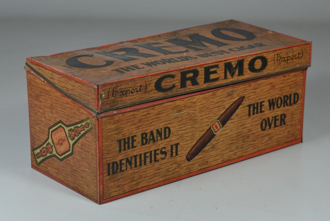 Lithographed tin "Cremo, The World's Best Cigar" store (1 of 3)