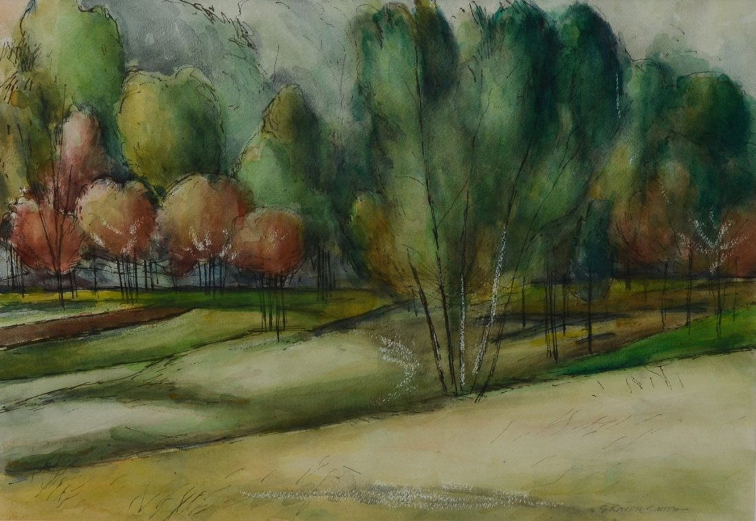 G Ralph Smith (American, PA, 1907-2007), watercolor, (1 of 2)