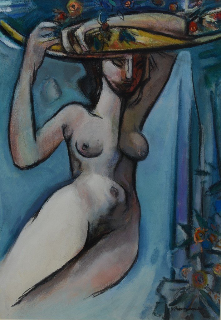 G Ralph Smith (American, PA, 1907-2007), pastel and (1 of 2)