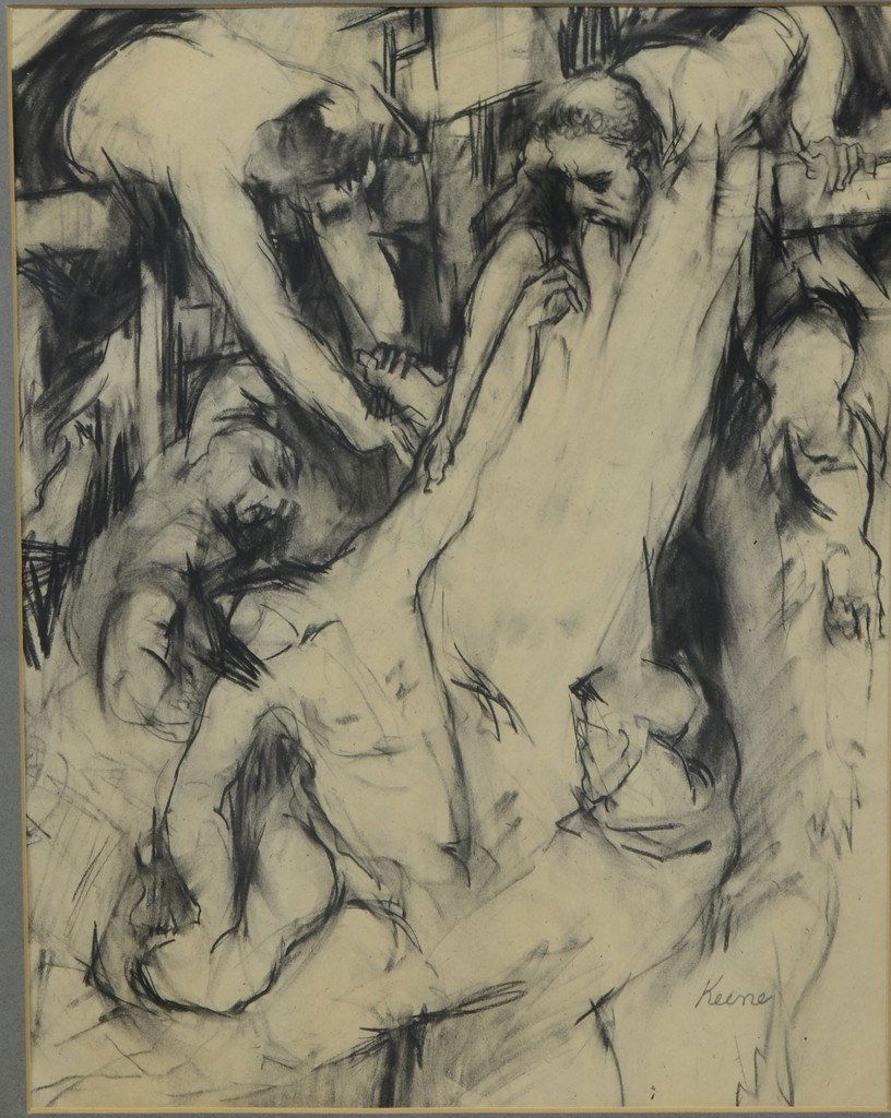 Paul Keene (American, b 1920), graphite on paper, After (1 of 3)