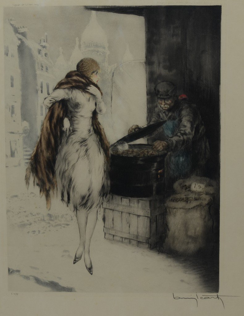 Louis Icart (French 1888-1950), etching, Chestnut (1 of 3)