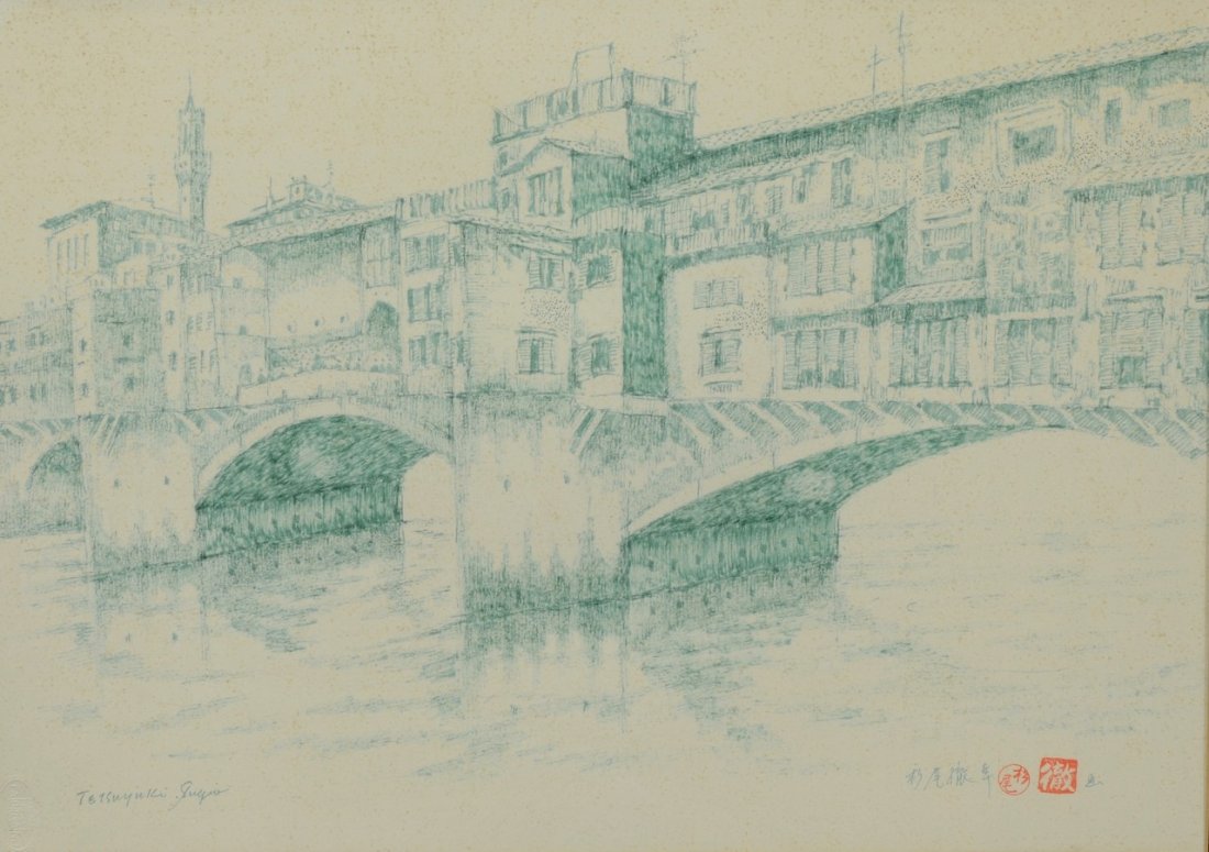 Tetsuyuki Sughio (Japanese, 20th Century), lithograph, (1 of 4)