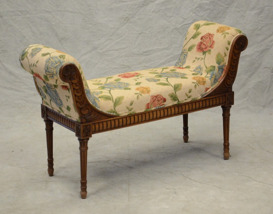 Louis XVI style window bench, 48" w (1 of 2)