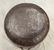 Embossed leather round ottoman, 22" diameter, 13" high, - 2