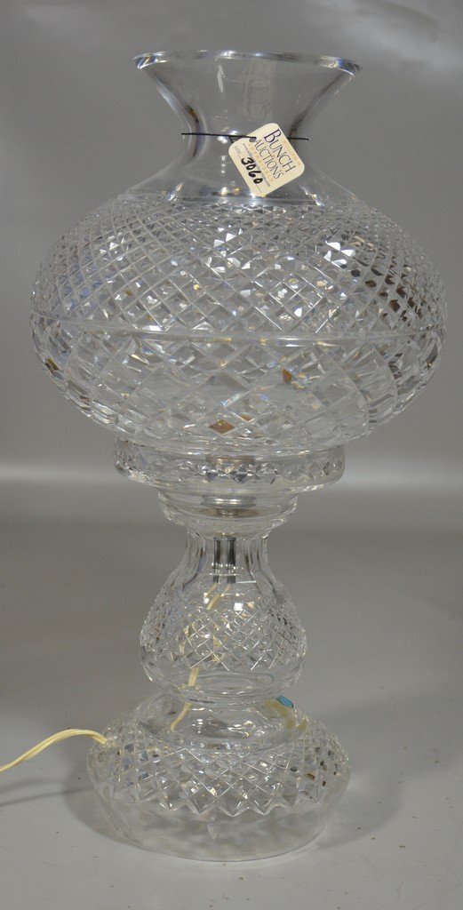 Waterford crystal electric table lamp, 18-3/4" high (1 of 1)