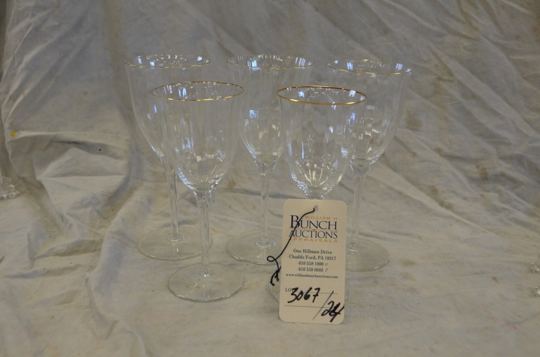 (24) Pieces Gorham clear stemware, (12) 7-5/8" & (12) 7 (1 of 1)