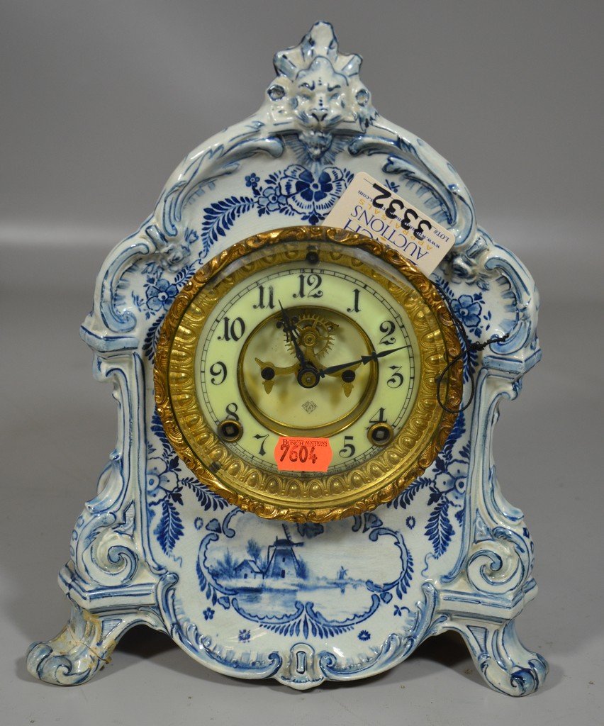 Ansonia Delft style blue and white porcelain case (1 of 3)