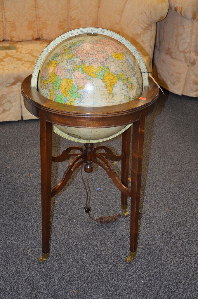 16" heirloom globe by Reploge, on a mahogany (1 of 1)
