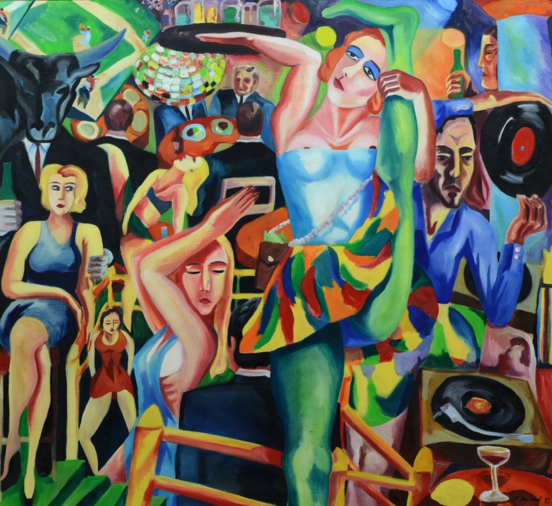 Art Hazelwood (American, 20th Century), oil on canvas, (1 of 3)