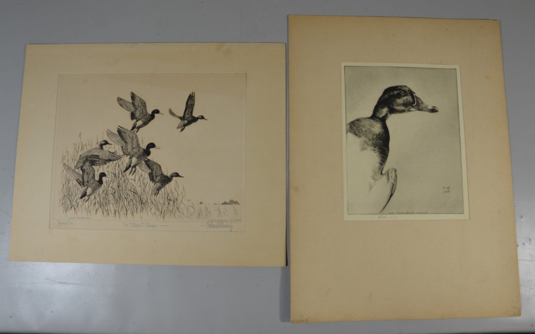 (2) Sporting Etchings: Henry Emerson Tuttle (American, (1 of 3)