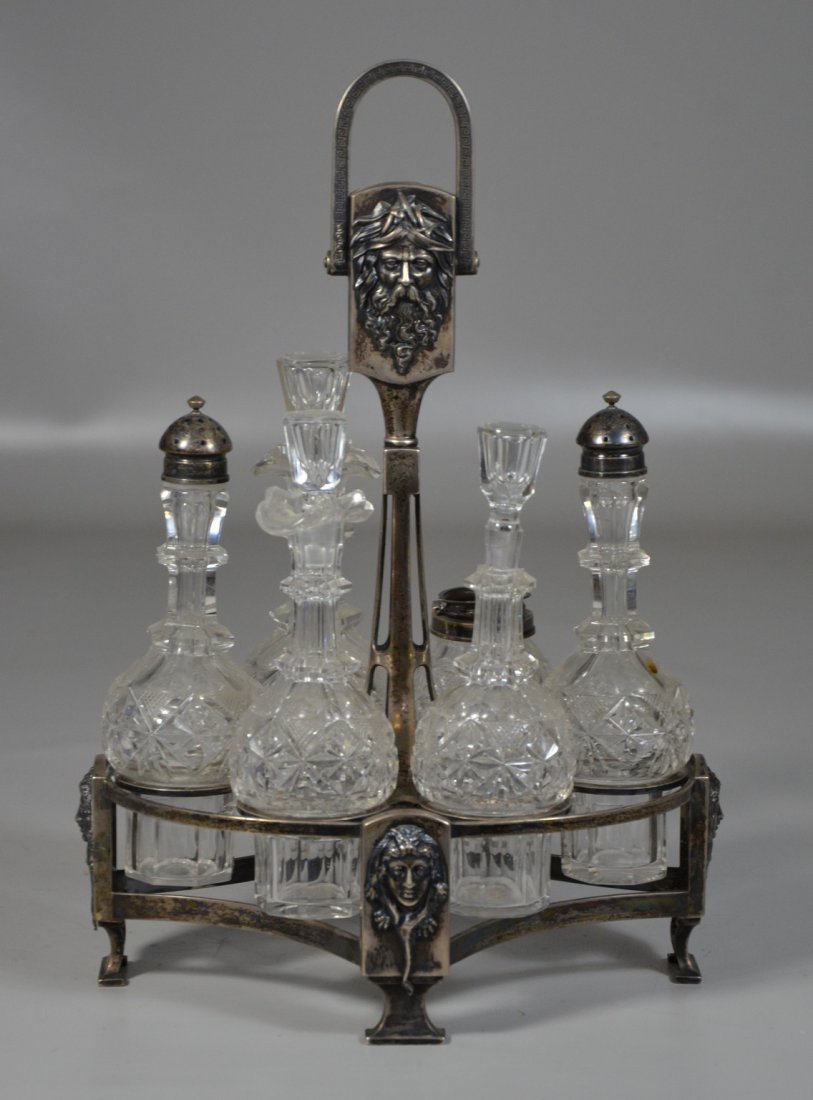 William IV English sterling silver caster set, (1 of 4)
