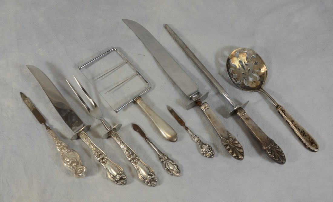 (9) Pieces sterling silver handled pieces, including (1 of 1)