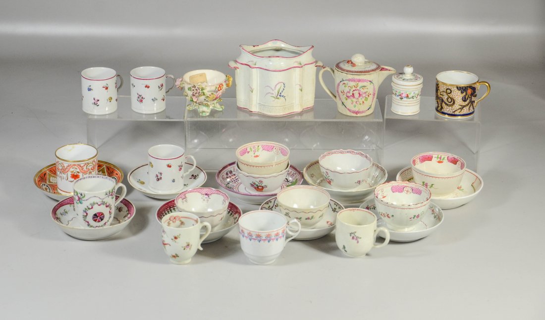 Large lot of mostly English soft paste china, to (1 of 1)