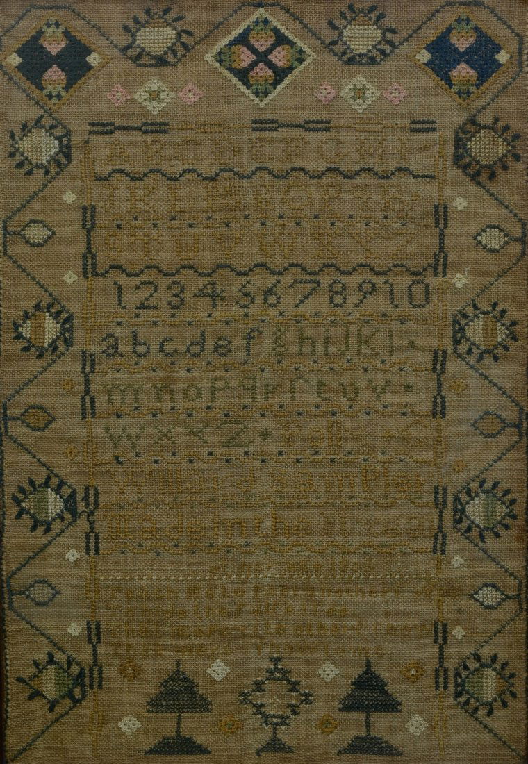 Needlework alphanumeric sampler by Polly Collins (1 of 5)