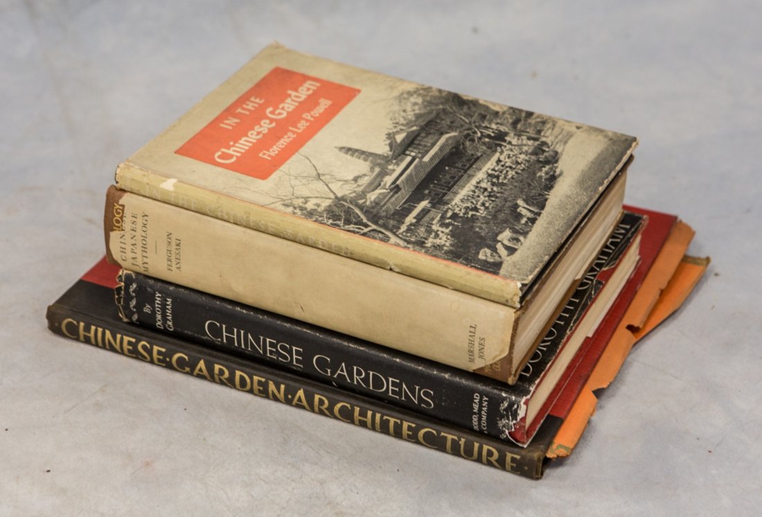 China, 4 Volumes: Howard, Chinese Garden Architecture,: China, 4 Volumes: Howard, Chinese Garden Architecture, New York, 1931, 4TO, remains of dust jacket; Powell, F L, In the Chinese Garden, New York, (1943); Graham, Dorothy, Chinese Gardens, New York, 19