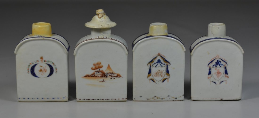 4 Chinese Export porcelain tea caddies, to include: 3 (1 of 1)