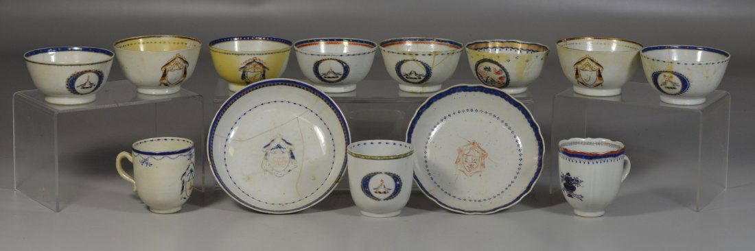 13 pcs Chinese Export Armorial porcelain to include: 3 (1 of 1)