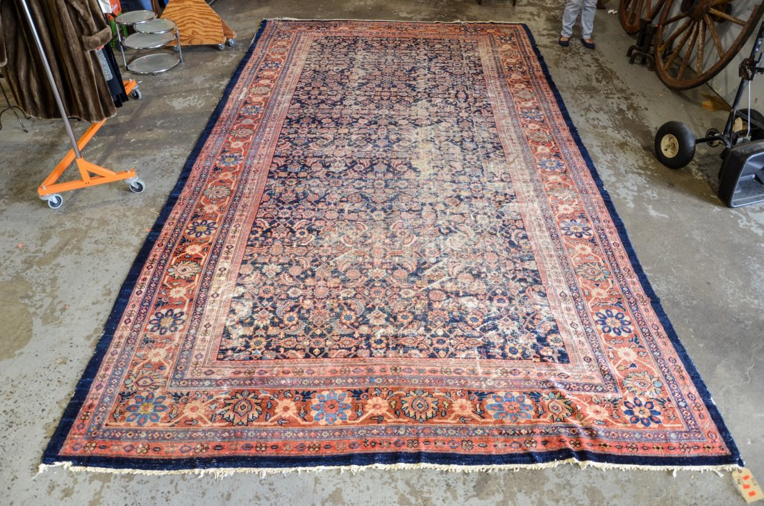 9'7" X 18' Mahal, repairs, worn: 9'7" X 18' Mahal, repairs, worn