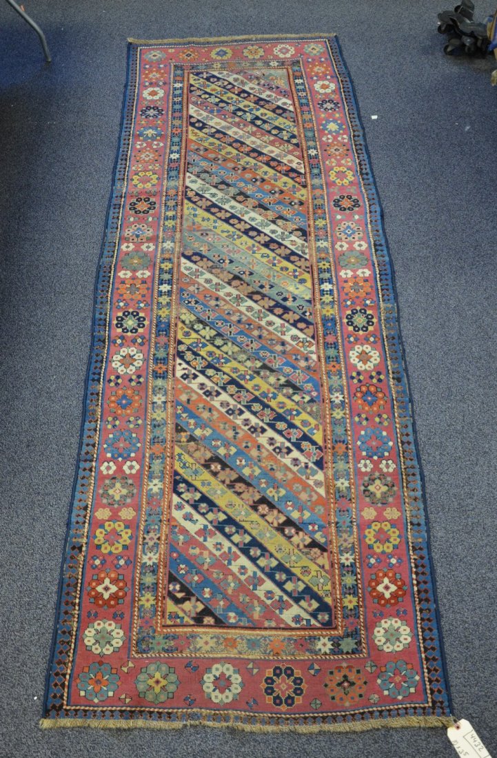 Caucasian Gendje runner, 3'5" x 10' (1 of 2)