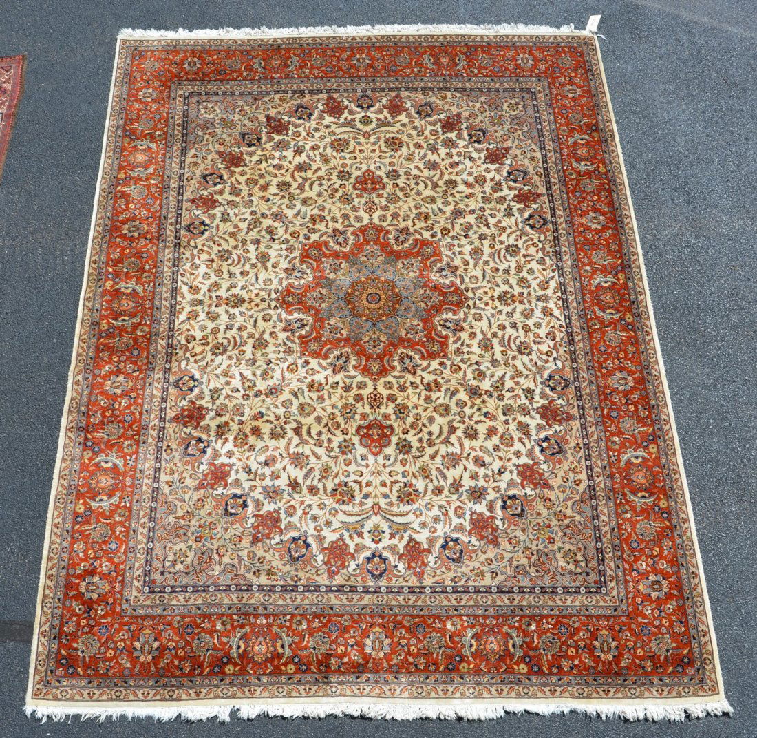 Indo-Tabriz carpet, 8'11" X 12'2" (1 of 2)