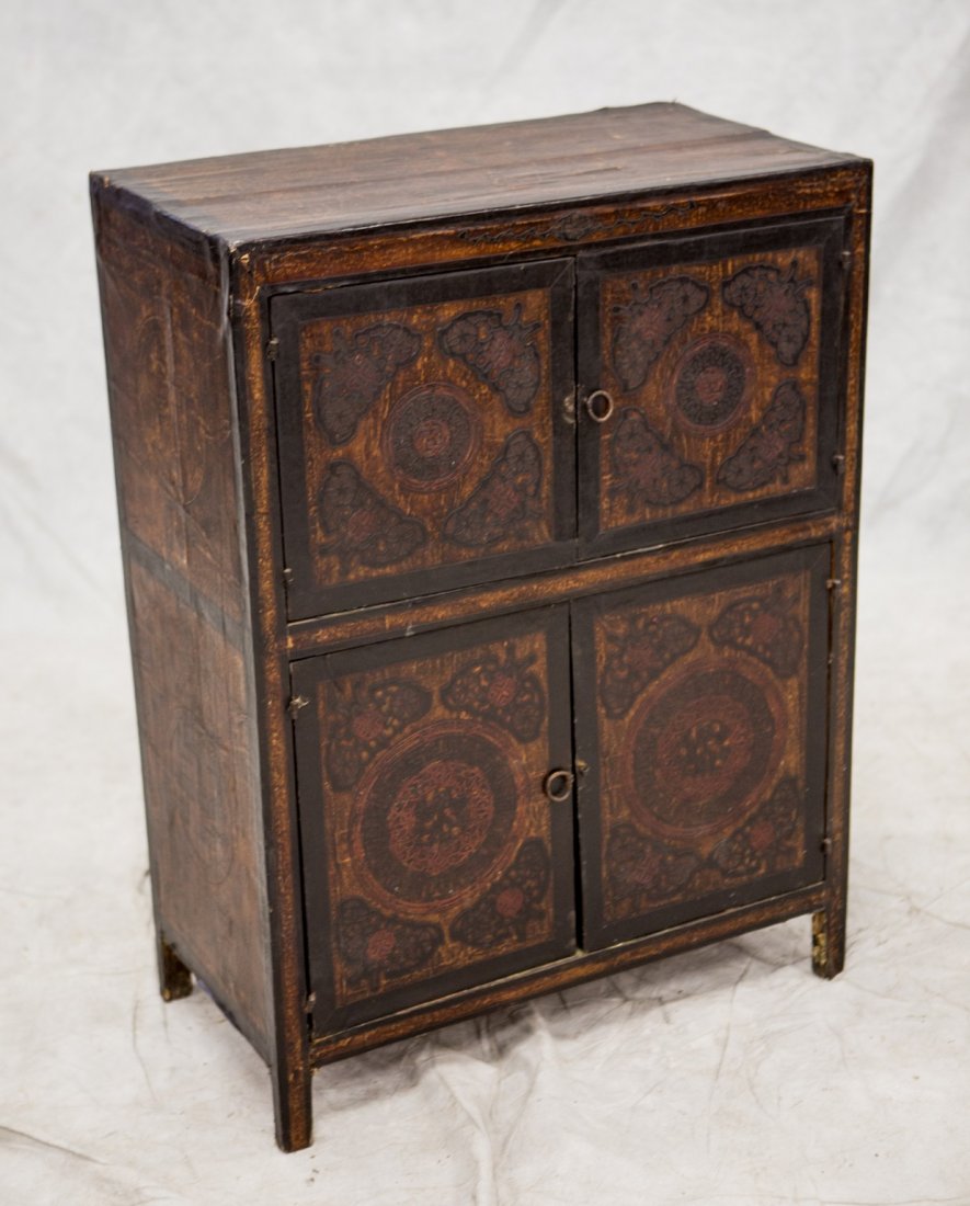 Korean chest with stylized butterfly corners and (1 of 6)