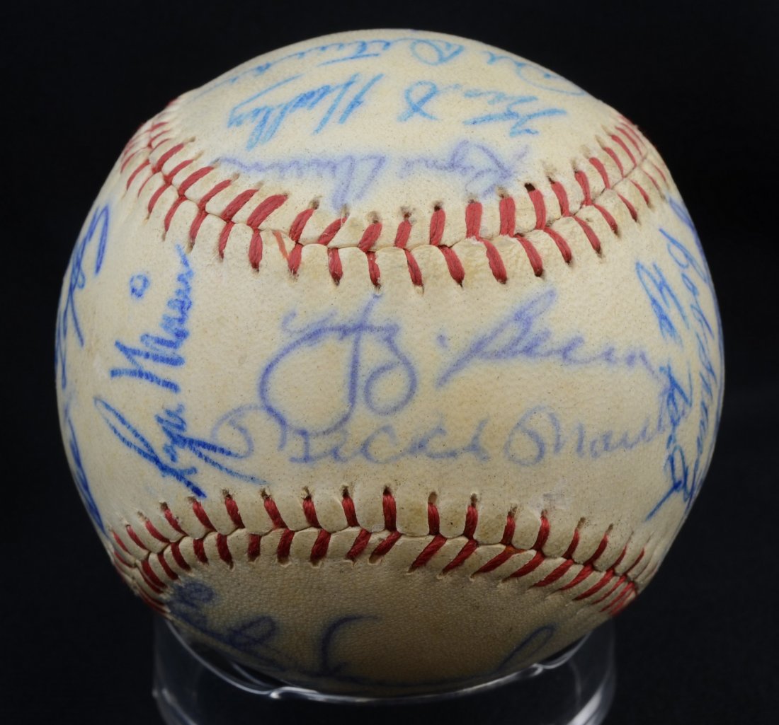 1960 Yankee’s team signed ball, (25) signatures, (1 of 6)