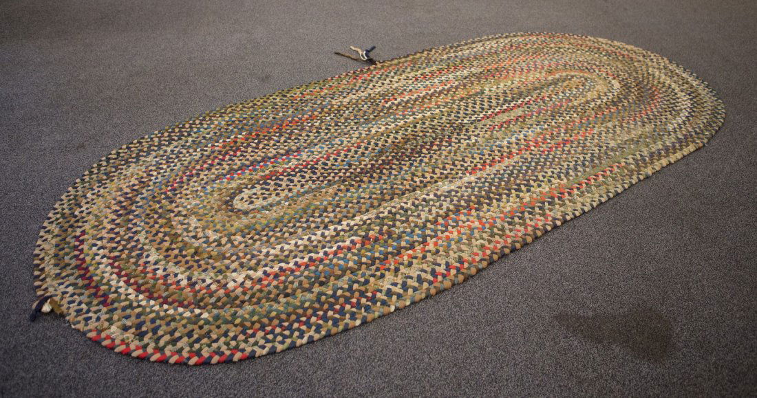 Large oval braided rug, 133" x 88" (1 of 5)