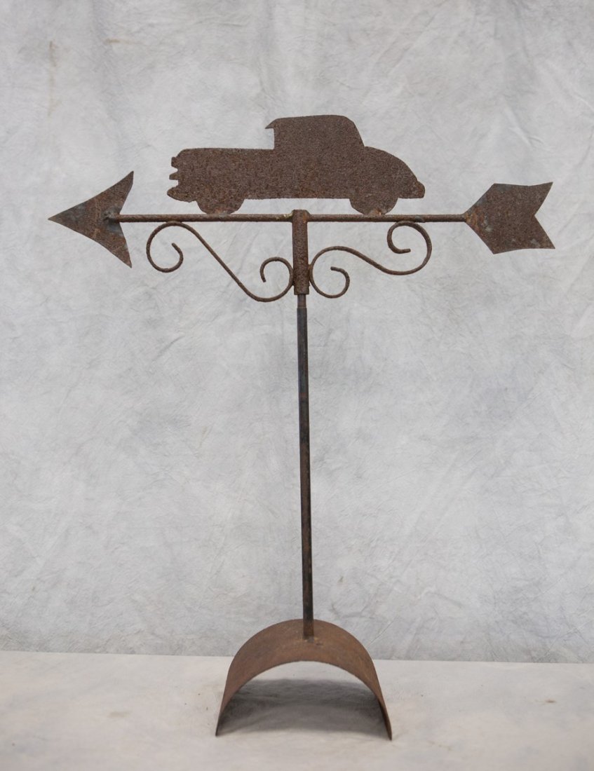 Steel sheet metal Touring Car weathervane on steel (1 of 2)