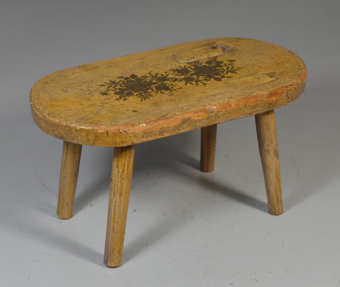 Paint decorated Stool (1 of 3)