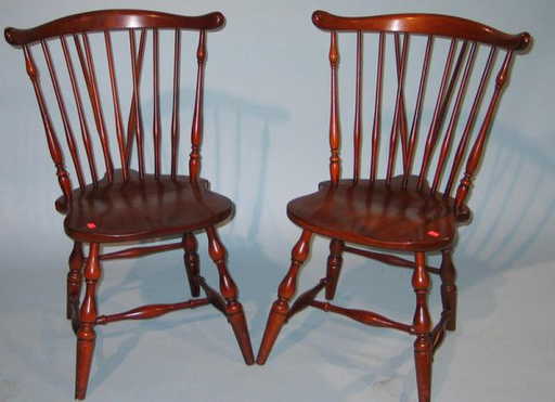 435A: Set Of 6 Pennsylvania House Cherry Windsor Chairs - 435A: Set Of 6 Pennsylvania House Cherry Windsor Chairs