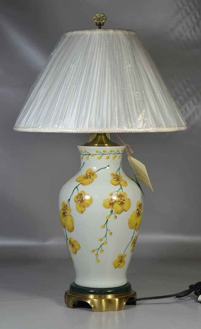Contemporary porcelain table lamp with hand painted (1 of 6)