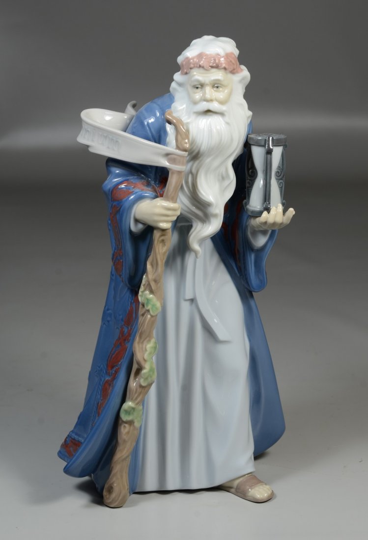 Lladro porcelain figurine, "Father Time" No. 06696, 11" (1 of 5)