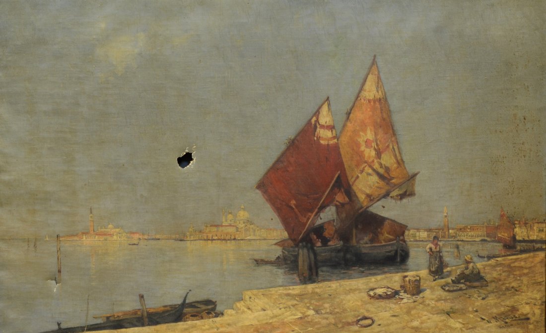 Walter Moras (American, 19th/20th Century), oil on canv (1 of 6)