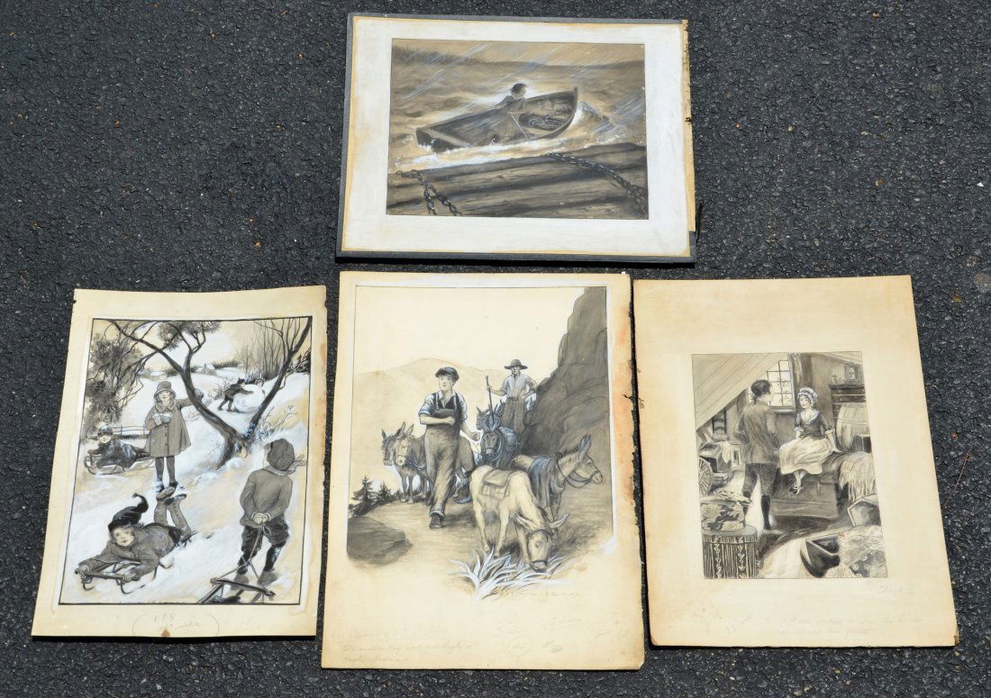 (4) Eugenie Wireman (American, PA, 1899-1961), ink, (1 of 1)